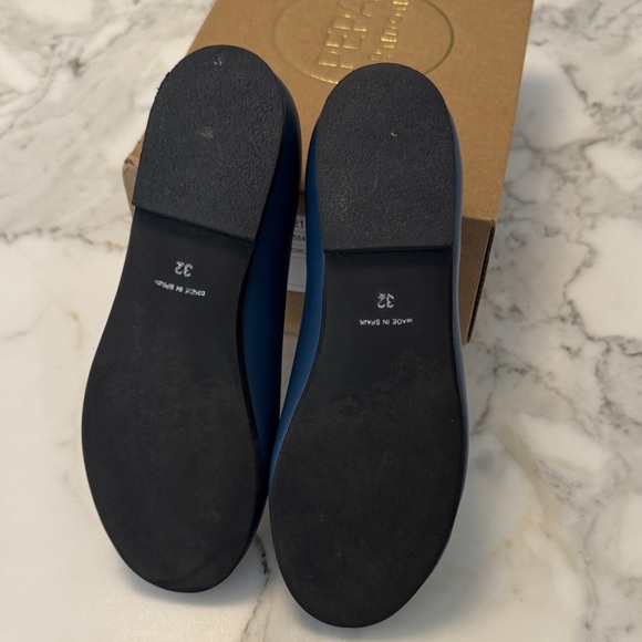 Pepa London Classic Mary Jane Flats in “Boxcalf Blue” - Picture 5 of 5